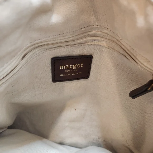 Margot Zoey Leather Backpack in Chocolate - Picture 9 of 10